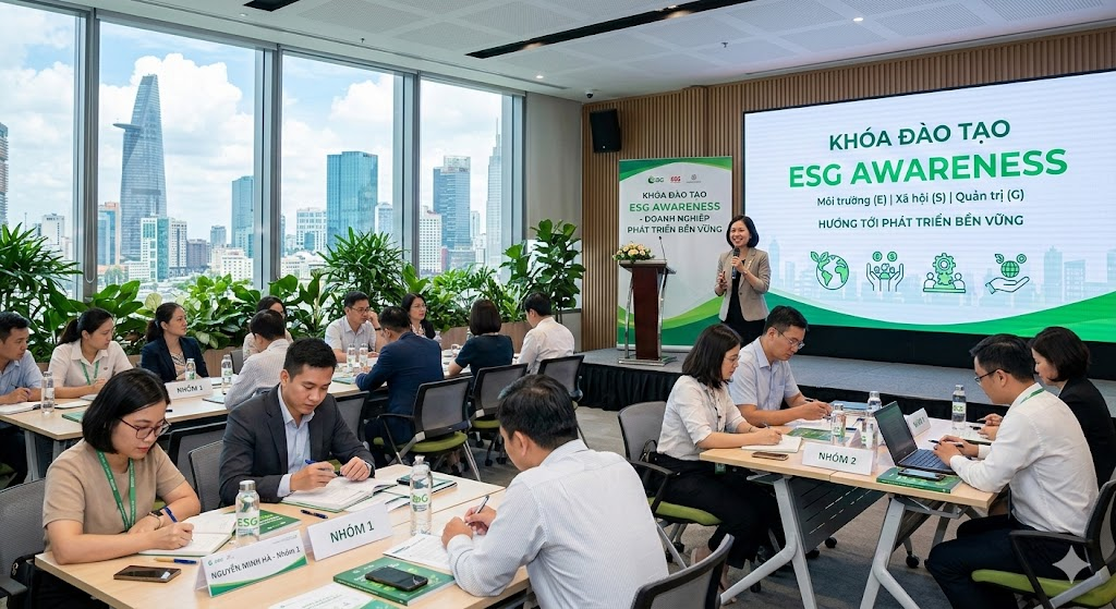 CHƯƠNG TRÌNH ĐÀO TẠO ESG AWARENESS Nâng cao nhận thức ESG và phát triển bền vững cho doanh nghiệp