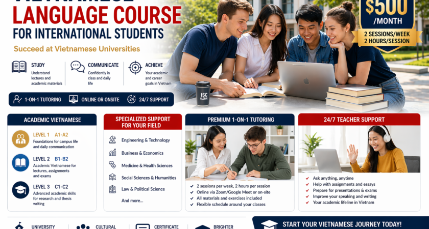 Vietnamese Language Course for International Students: Succeed at Vietnamese Universities