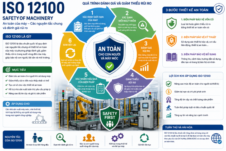 Tối ưu hóa an toàn máy móc từ khâu thiết kế: Hướng dẫn áp dụng ISO 12100:2010