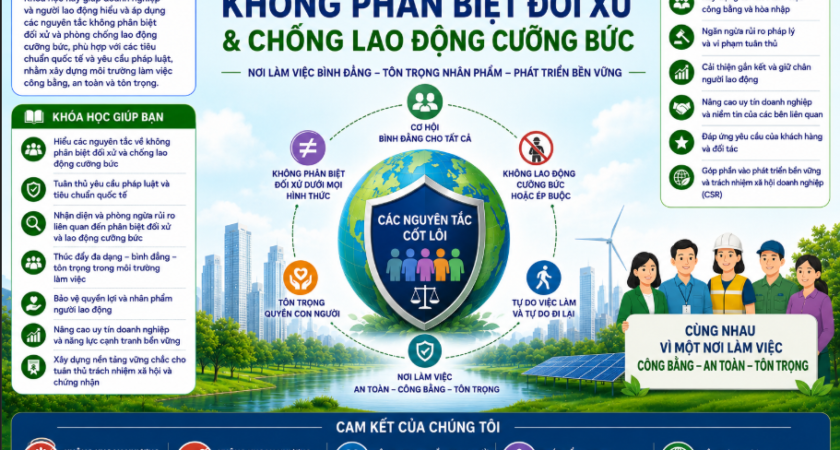 Dịch Vụ Đào Tạo Chống Phân Biệt Đối Xử Và Lao Động Cưỡng Bức: Kiến Tạo Môi Trường Làm Việc Nhân Văn – Nền Tảng Cho Sự Tăng Trưởng Bền Vững
