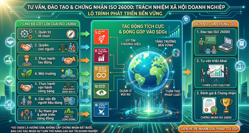 Hướng Dẫn Toàn Diện Về ISO 26000: Trách Nhiệm Xã Hội Doanh Nghiệp (CSR) Và Lộ Trình Phát Triển Bền Vững