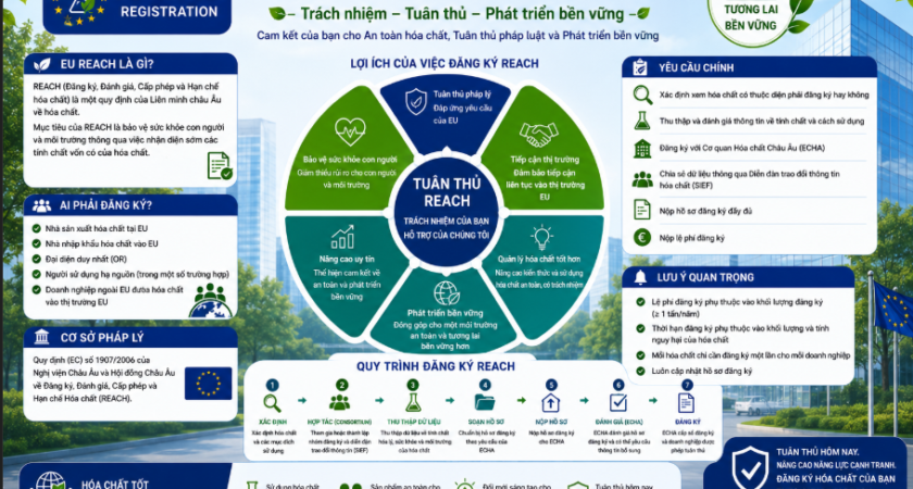 Dịch Vụ Tư Vấn Đăng Ký EU REACH: Khi Tiêu Chuẩn Hóa Chất Quyết Định Sống Còn Dòng Tiền Xuất Khẩu Sang Châu Âu