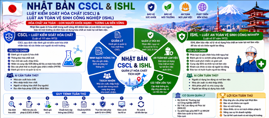 Dịch Vụ Tư Vấn Tuân Thủ Japan CSCL & ISHL: Phòng Ngừa Đứt Gãy Chuỗi Cung Ứng Và Tối Ưu Hóa Chi Phí Cơ Hội Tại Thị Trường Nhật Bản