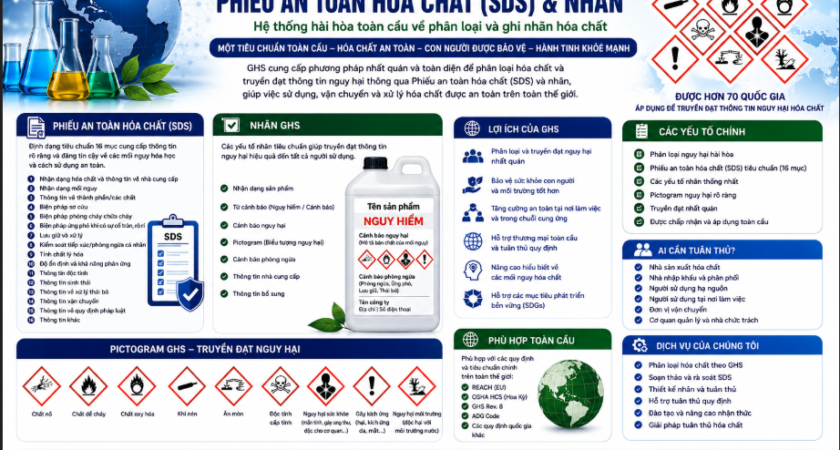 Chiến Lược Global GHS, SDS & Labelling: Hóa Giải “Rào Cản Kỹ Thuật” – Tăng Tốc Dòng Hàng Hóa Chất Toàn Cầu