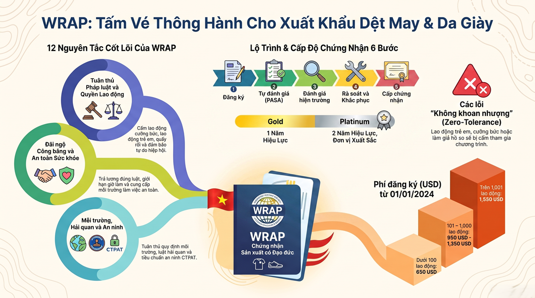 Chứng Nhận WRAP Là Gì? Toàn Cảnh 12 Nguyên Tắc & Quy Trình Đánh Giá Trách Nhiệm Xã Hội