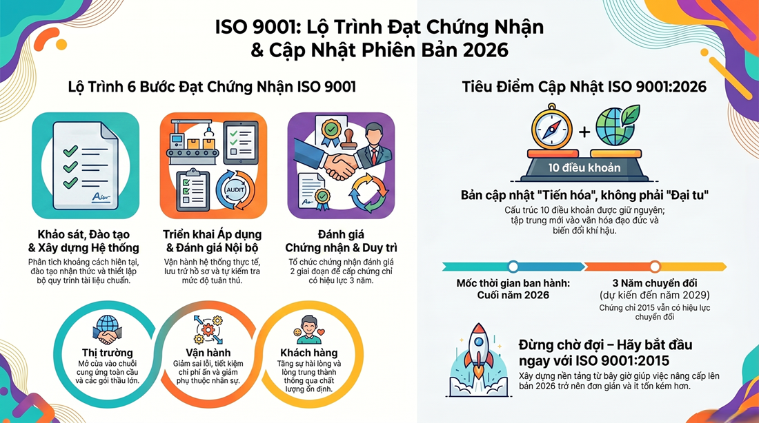 Quy Trình Chứng Nhận ISO 9001 Từ A–Z Và Lợi Ích Thực Tế Cho Doanh Nghiệp
