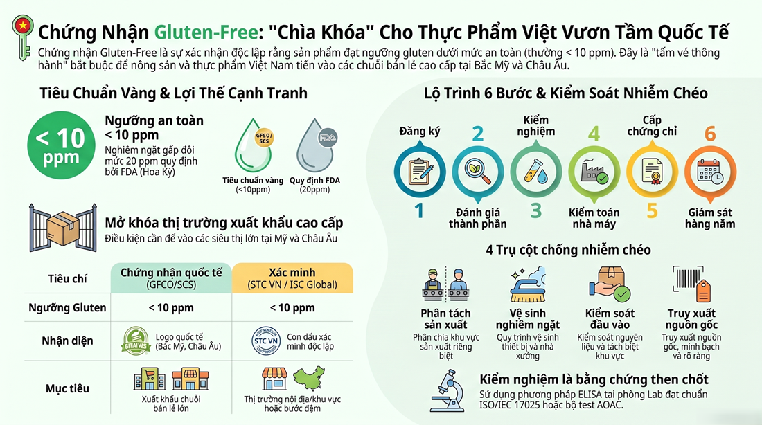 Chứng Nhận Gluten-Free Là Gì? Tổng Quan Tiêu Chuẩn Và Dịch Vụ Tư Vấn Chứng Nhận
