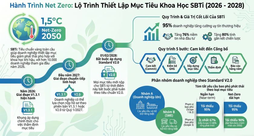 Tiêu Chuẩn SBTi Là Gì? Hướng Dẫn Toàn Diện Về Mục Tiêu Giảm Phát Thải Dựa Trên Cơ Sở Khoa Học (Cập Nhật mới nhất)