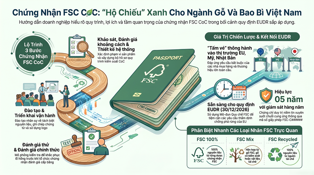 Đào tạo FSC: Khóa học Nhận thức & Chuyên viên Chuỗi hành trình sản phẩm (CoC)
