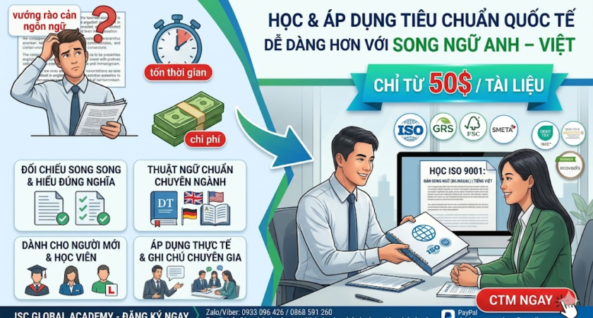 Dịch Vụ Cung Cấp Tài Liệu Tiêu Chuẩn Song Ngữ Anh – Việt | Chỉ Từ 50$ – Học & Áp Dụng Tiêu Chuẩn Quốc Tế Dễ Dàng Hơn Với Tài Liệu Song Ngữ Anh – Việt