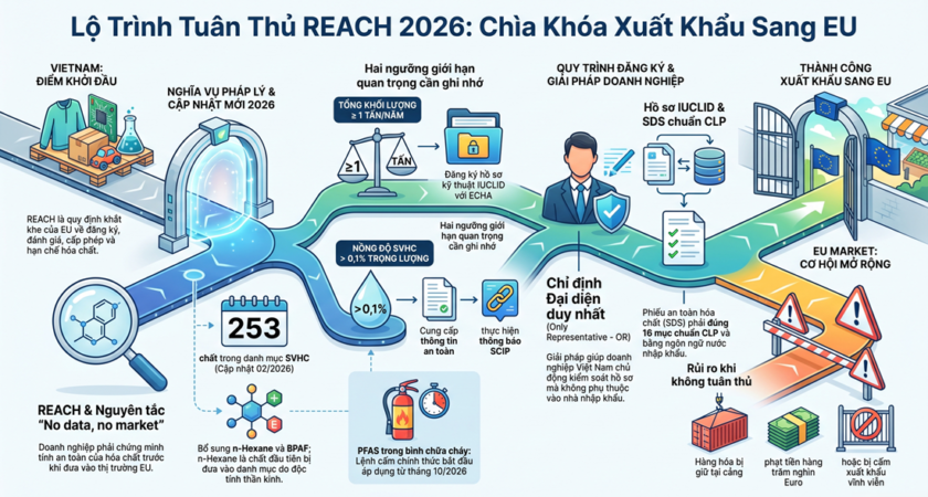 REACH là gì? Tổng quan Quy định REACH của Liên minh Châu Âu (Cập nhật 2026)