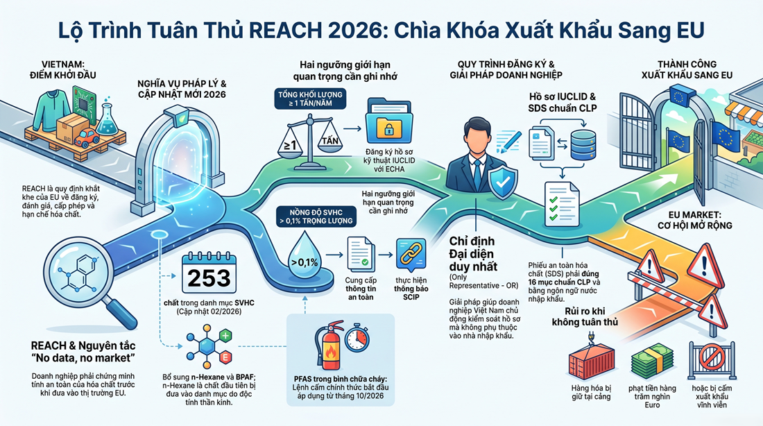 REACH là gì? Tổng quan Quy định REACH của Liên minh Châu Âu (Cập nhật 2026)