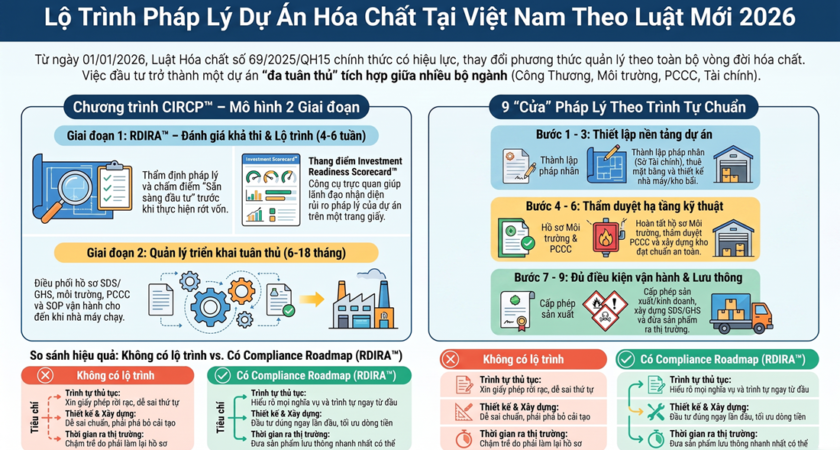 Tư vấn đầu tư và tuân thủ pháp lý cho dự án sản xuất, kinh doanh hóa chất tại Việt Nam (theo Luật Hóa chất 69/2025)