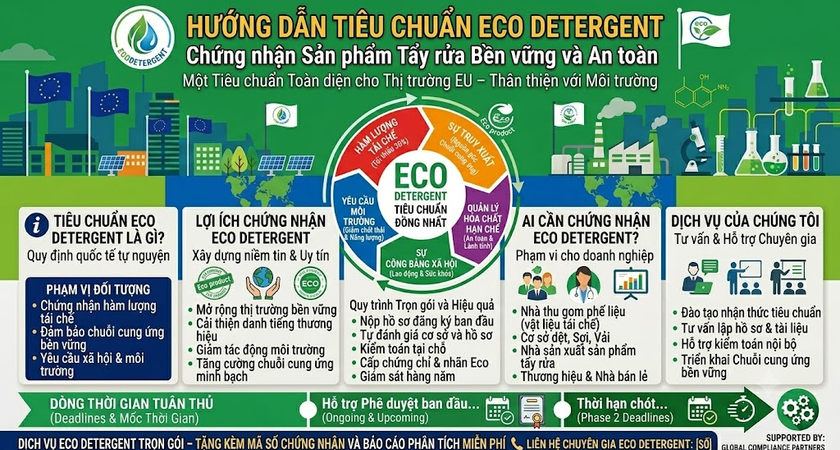 Tiêu Chuẩn Ecodetergent – Định Vị Sản Phẩm Tẩy Rửa Xanh Và Khai Phóng Chuỗi Giá Trị Hóa Mỹ Phẩm Bền Vững
