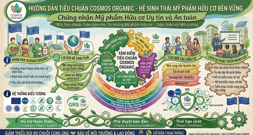 Tiêu Chuẩn COSMOS Organic: Tấm Hộ Chiếu Mỹ Phẩm Xanh