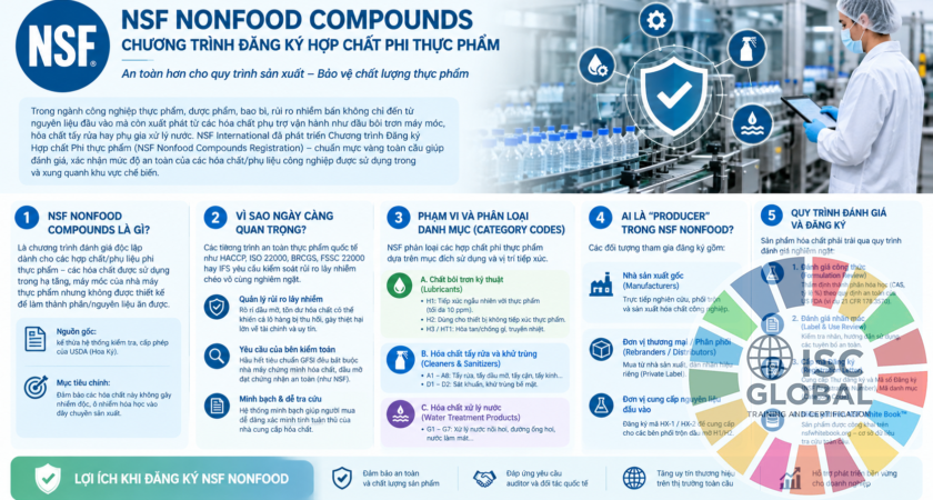NSF NONFOOD COMPOUNDS LÀ GÌ? YÊU CẦU TUÂN THỦ VÀ ĐĂNG KÝ CỦA NSF INTERNATIONAL