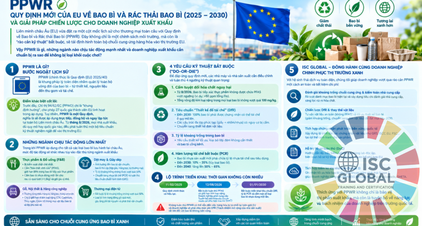 PPWR 2025-2030: LUẬT CHƠI MỚI CHO BAO BÌ XUẤT KHẨU EU & GIẢI PHÁP CHUYỂN ĐỔI DÀNH CHO DOANH NGHIỆP